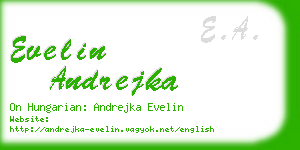 evelin andrejka business card